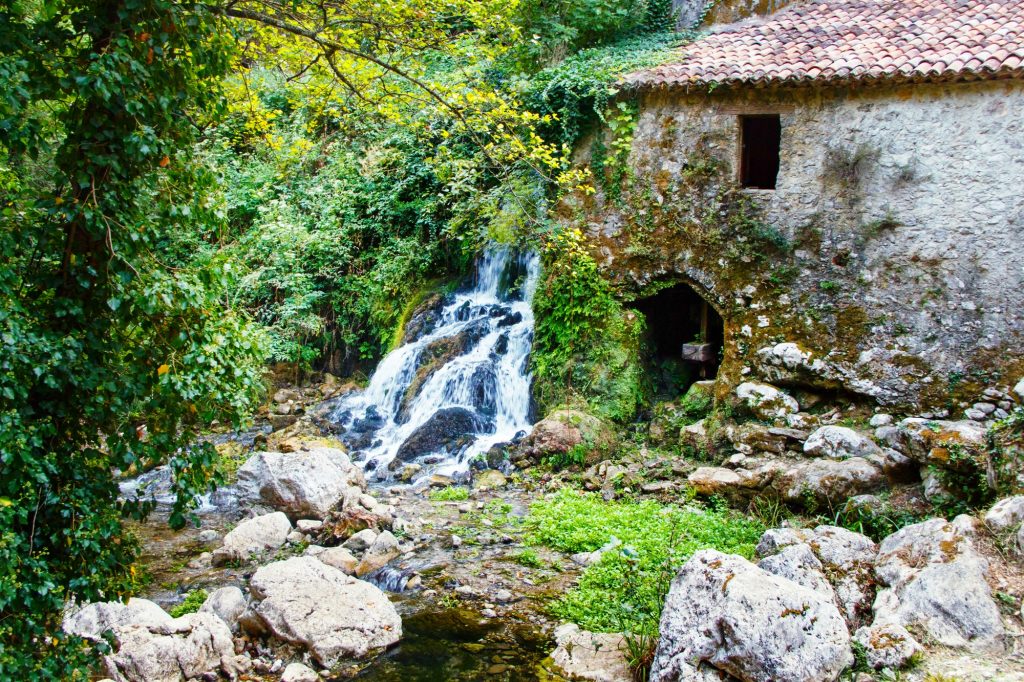 Ancient water mill in the natural reserve of Morigerati