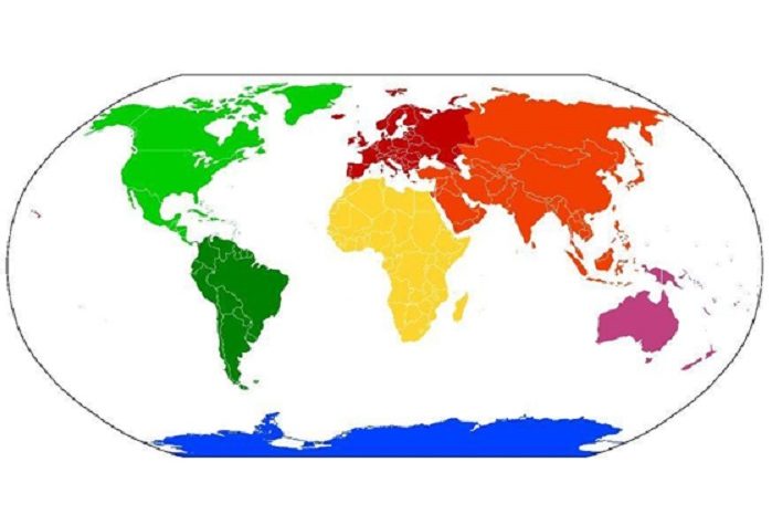 einfache Weltkarte