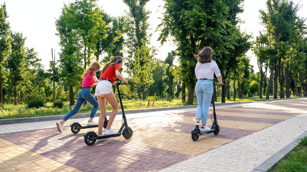 E-scooter, electric scooter, Ecological urban city transport, alternative energy, alternative