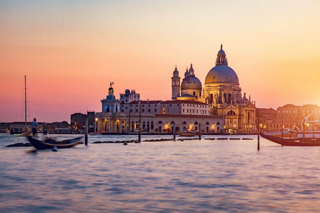 Venice, Italy at sunset.