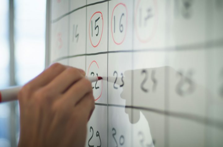 Marking Dates On A Calendar board