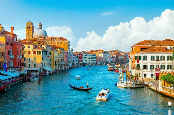 Gondolas and Grand Canal Venezia