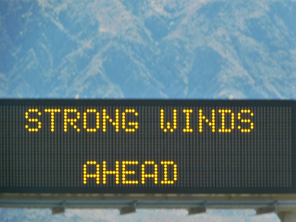 STRONG WINDS AHEAD!