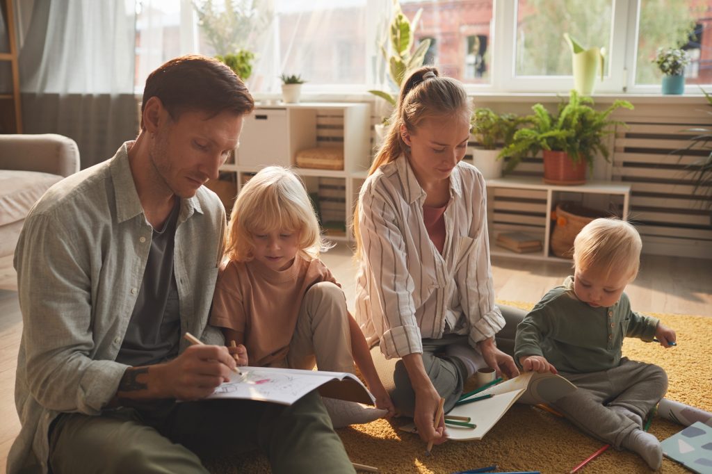 Parents with children at home