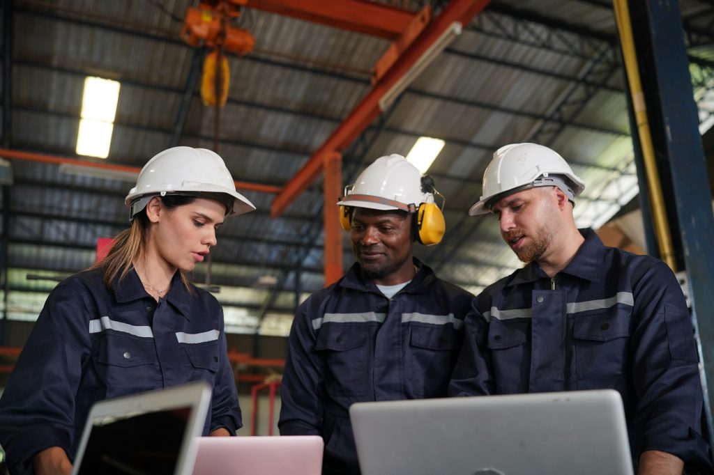 Worker in metal industry