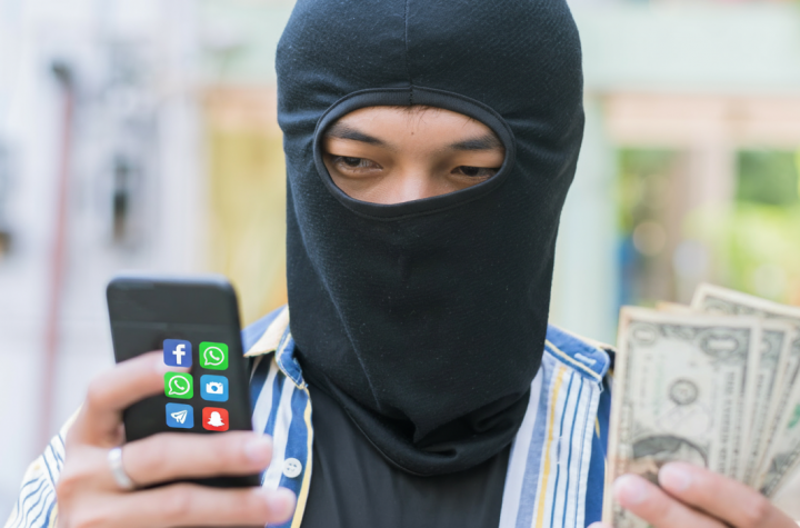 Mann mit Handy
